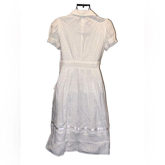 White Midi Dress With Pocket - Picture 3 of 6